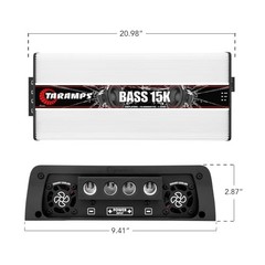 Taramps Bass 15k 1 Ohm 1 Channel 15000 Watts RMS, Mosfet Amplifier with EQ BASS