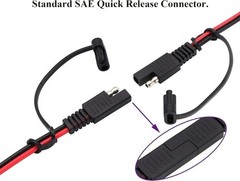 DC to SAE Connectors Cable SAE Plug to DC 5.5mm x 2.1mm M Color: 0.5m-DC-2Pack