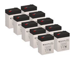 SigmasTek 6 Volt 4.5 Amp F1 Battery Set of 10, SLA AGM Rechargeable 6V 4.5Ah