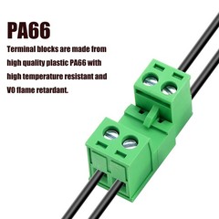 2Pin 5.08mm Pitch Pluggable Mount Screw Terminal Block Phoenix Plug 10 PCS