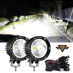 AUXBEAM 4″ Inch LED Work Light Bar Spot Driving Fog Pods Offroad ATV Boat Trucks