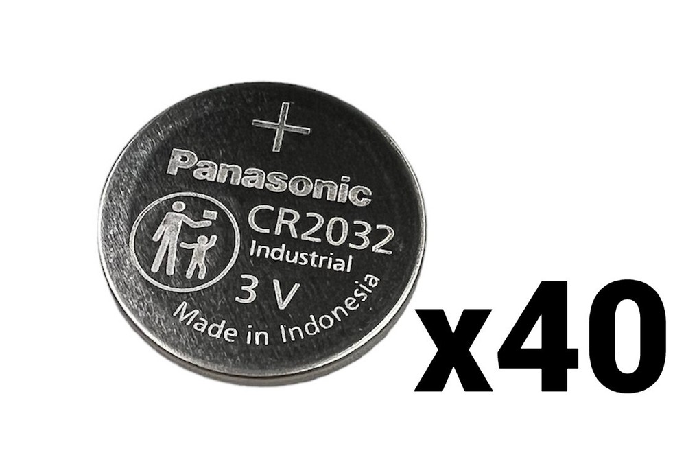 40 FOURTY PANASONIC CR2032 BULK CR 2032 3V LITHIUM COIN CELL BATTERY EXP 2032