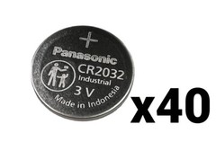40 FOURTY PANASONIC CR2032 BULK CR 2032 3V LITHIUM COIN CELL BATTERY EXP 2032