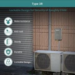 60Amp Pull Out Disconnect 2 Pole 3 Wire Metal Box for AC Units