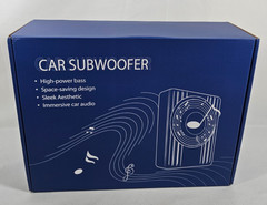 Car Subwoofer 10″ 1200W Under Seat Slim Powered RGB LED w Installation Wire Kit