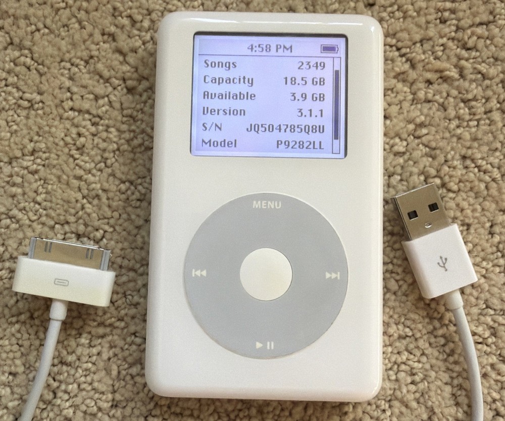 Good Battery Apple iPod Classic 4th Generation White Monochrome 20GB A1059