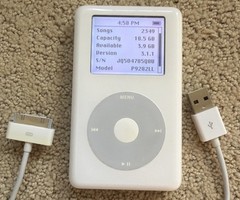 Good Battery Apple iPod Classic 4th Generation White Monochrome 20GB A1059