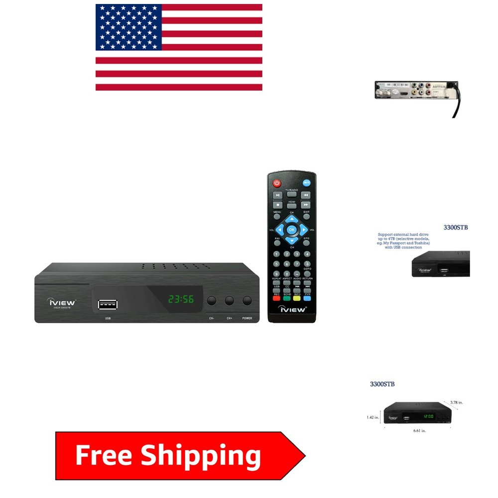 User-Friendly ATSC Converter Box: Digital Clock, Recording & USB Media Playback