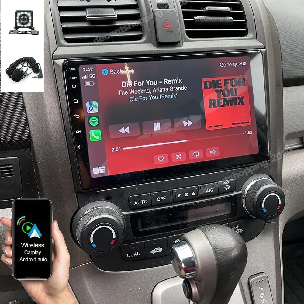 For 2007-2011 Honda CRV Android 15 Apple Carplay Car Stereo Radio GPS Navi +CAM