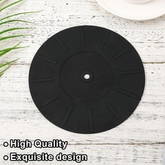 Turntable Platter Mat Black Rubber Silicone Design for Universal to All LP