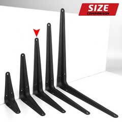 20 Pcs Shelf Brackets 8 Inch, Floating 8 x 6 inches -20 Pack, Black