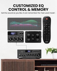 Home Audio Amplifier with Bluetooth 5.3, 300W Peak]