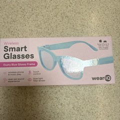 WeariQ Blue Light Blocking Bluetooth Smart Glasses –Dusty Blue