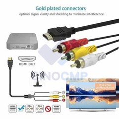 1080P HDMI Male To 3 RCA Video Audio AV Component Converter Adapter Cable HDTV~