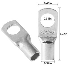 10-100pcs SC16-8 Tinned Copper Ends Lugs Ring Terminals Wire Cable Connectors US