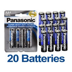 20x Panasonic AA Batteries Super Heavy Duty Power Carbon Zinc Battery Exp05/2027