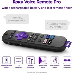 Voice Remote Pro Rechargeable Hands-Free Voice Control Headphone Mode Lost Find.
