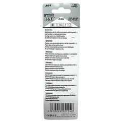 200 Pcs AG4 377 377A LR626 SR66 1.5v Alkaline Button Cell Watch Battery Bulk Lot