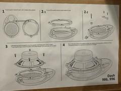 Alpine SPG-10C2 4” Inch Speakers With Porsche 996 986 911 Dash Adapter Front New