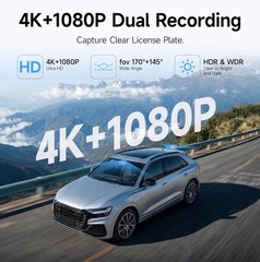 4K+1080P Dash Cam Front and Rear for Audi 2019-2026 Q3 Q5 Q6 Q7 Q8,A3 A4 A5 A6