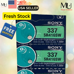 5 PCS SONY SR416SW 337 Fresh Stock Watch Battery 1.55V Japan 0% Hg. Exp. 2032+