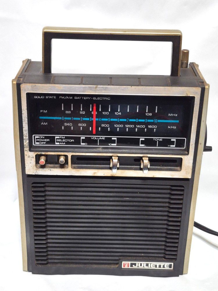 Vtg RARE Juliette / Topp FPR-1281 AM/FM Solid State Radio, Hong Kong – Tested