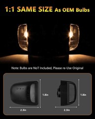 License Plate Light Tag Light Housing for Silverado 1500 2500 3500-Black Housing
