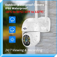 Hiseeu 3MP Security Camera Outdoor,WiFi 1 Count (Pack of 1), PTZ