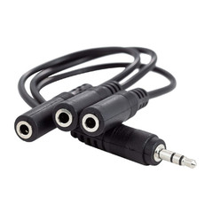 AUX Headphone Splitter Cable 3.5mm Male to Triple Female Stereo Adapter