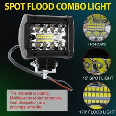 10x 4Inch LED Cube Pods Work Light Bar Tri-row Driving Fog Offroad ATV UTV 4WD