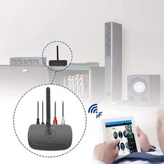 Besign BE-RCA Long Range Bluetooth Music Receiver, Wireless Audio Black
