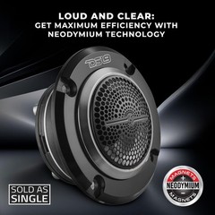 High Performance 1-Inch Super Bullet Tweeter – 280 Watts with Neodymium Magic