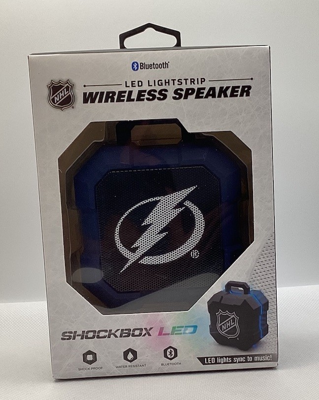 Shockbox LED Lightstrip Wireless Bluetooth Speaker NHL Tampa Bay Lightning NIB