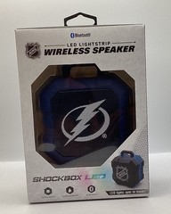 Shockbox LED Lightstrip Wireless Bluetooth Speaker NHL Tampa Bay Lightning NIB
