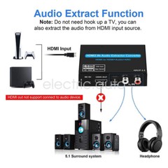 4K 60Hz HDMI 2.0 ARC Audio Extractor Splitter Converter Switcher 3.5mm Jack