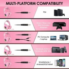 Gaming Headphone With Mic Headset For PC Laptop Mac Nintendo PS4 3.5mm 029