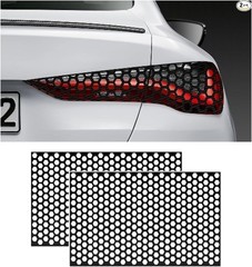 2PCS Car Rear Tail Light Lamp Stickers Honeycomb Type Deca Color: Carbon Fiber