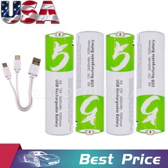 4PCS 1.5V 750mWh/2600mWh AA / AAA Battery USB Rechargeable Lithium ion Batteries