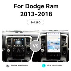 14.4″ Android 13 Tesla Screen Carplay Gps Radio 8+128gb For Dodge Ram 2013-2018