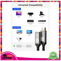 HDMI 2.1 Extension Cable 3.3ft Male to Female 8K 60Hz 4K 120Hz High Speed Cord