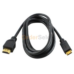 6 FT Mini-HDMI to HDMI 1080p Male to Male Cable 1.3a Type A to C HD Quality