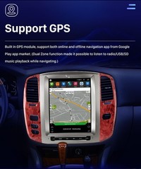 Used Android 14 Car Radio GPS Navi Carplay Display For Toyota Land Cruiser LC100
