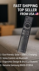 New BN59-01385A/BN59-01357F For Samsung Solar USB Rechargeable Voice TV Remote