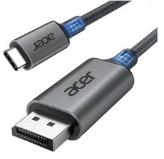 Acer USB C to Displayport Cable for Home Office 6.6FT (4K@60Hz), Thunderbolt OB.