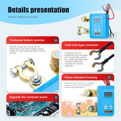12/24V 240A Remote Battery Disconnect Kill Switch Anti Theft RV ATV Boat & LED