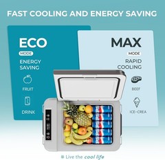 12V Car Refrigerator Freezer Portable Compressor Cooler APP Control for Camping