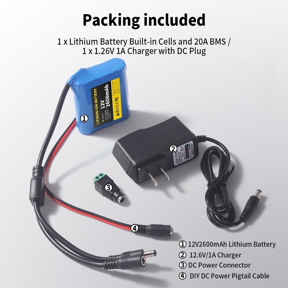 12V 24V Rechargeable Lithium-ion Battery For DIY Projects