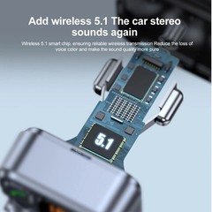 Bluetooth 5.1 FM Transmitter Car Charger – 20W PD Fast Charging & Hands-Free Mic