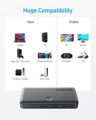 Anker HDMI Switch 4K@60Hz Switcher Splitter 4-in-1 Out for Laptops/PC/Xbox/TV