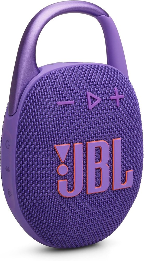 JBL Clip 5 Ultra-Portable Bluetooth Speaker Purple Stereo Waterproof Punchy Bass